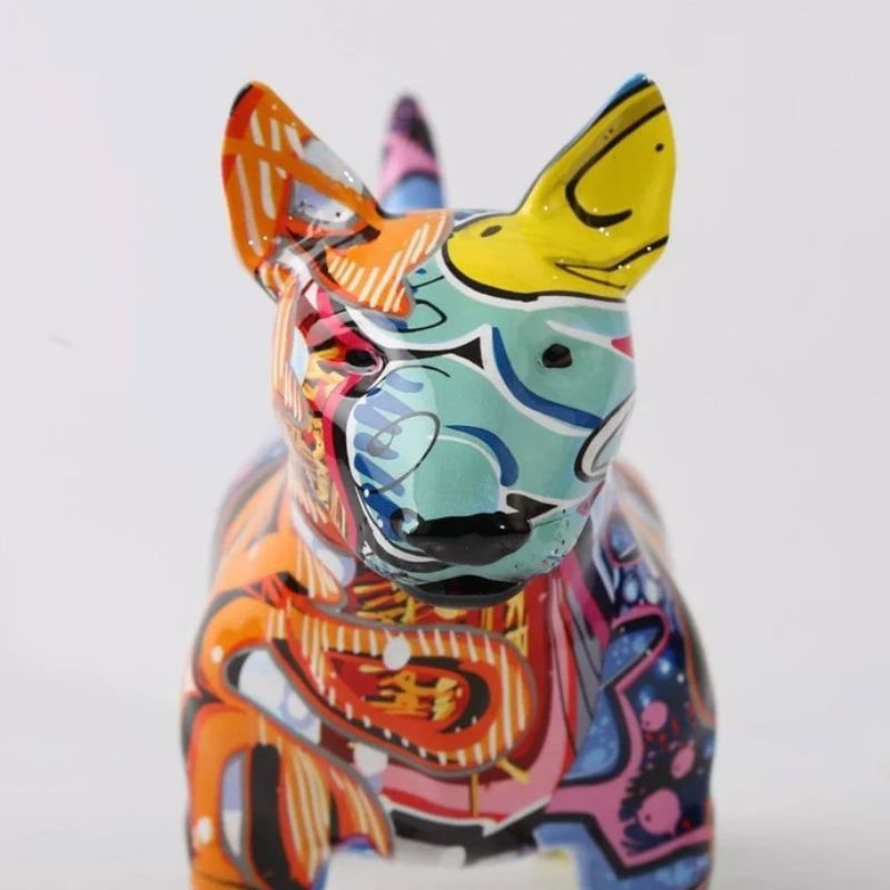 Escultura Bull Terrier Grafite Street & Colors Conceito 