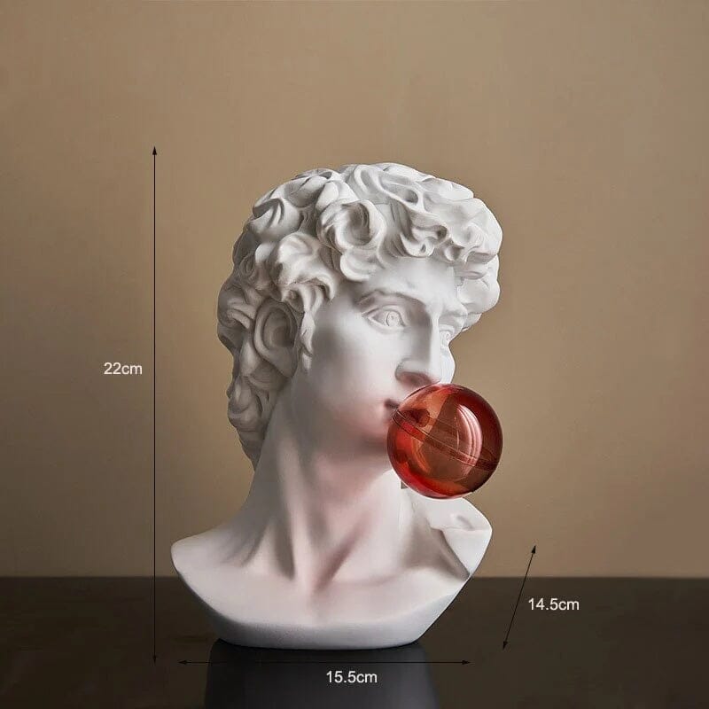 Escultura Chiclete Criativa Grega de David por Michelangelo Resina - 0007 Conceito 