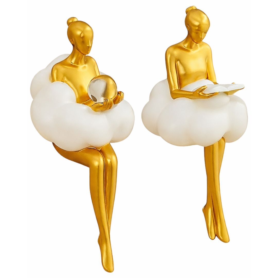 Escultura Contemporânea e Abstrata Boneca Delicada Resina - 0054 Conceito 