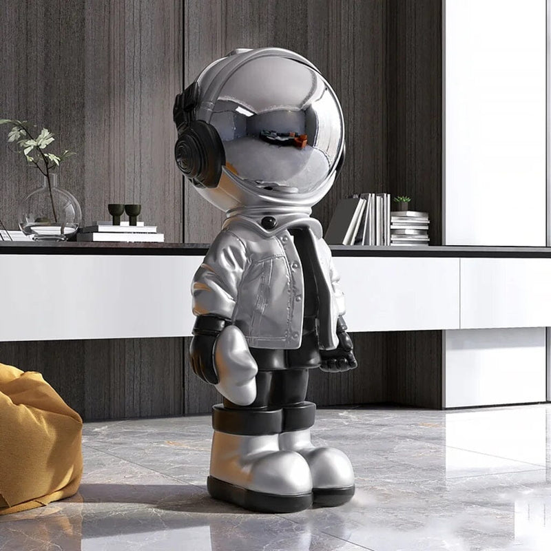 Escultura Criativa Astronauta Moderno 35cm Resina - 0064 Conceito 