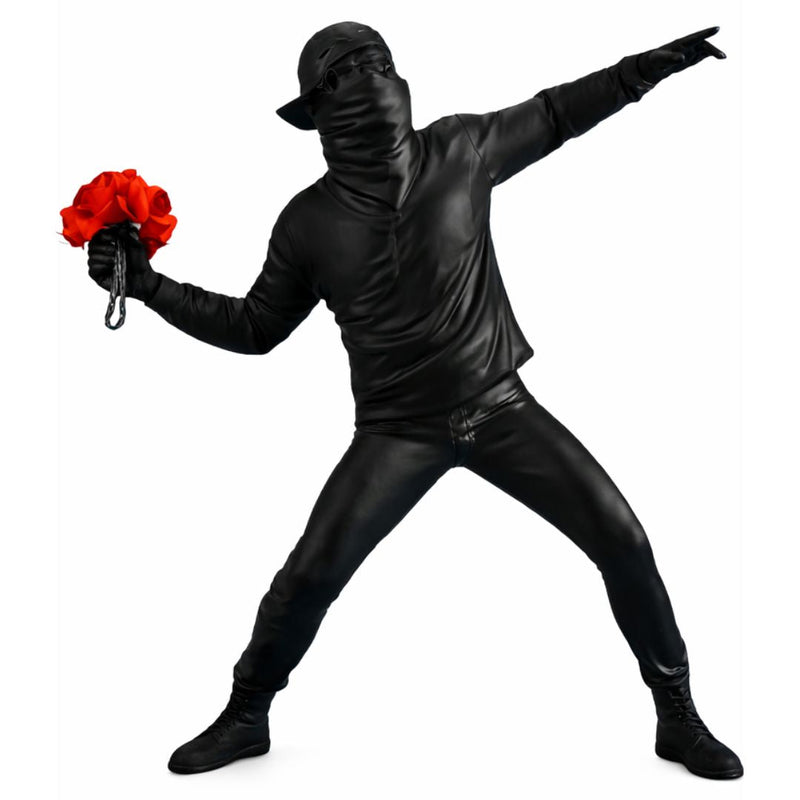 Escultura Criativa Banksy Atirador de Flores Resina - 0040 Conceito 