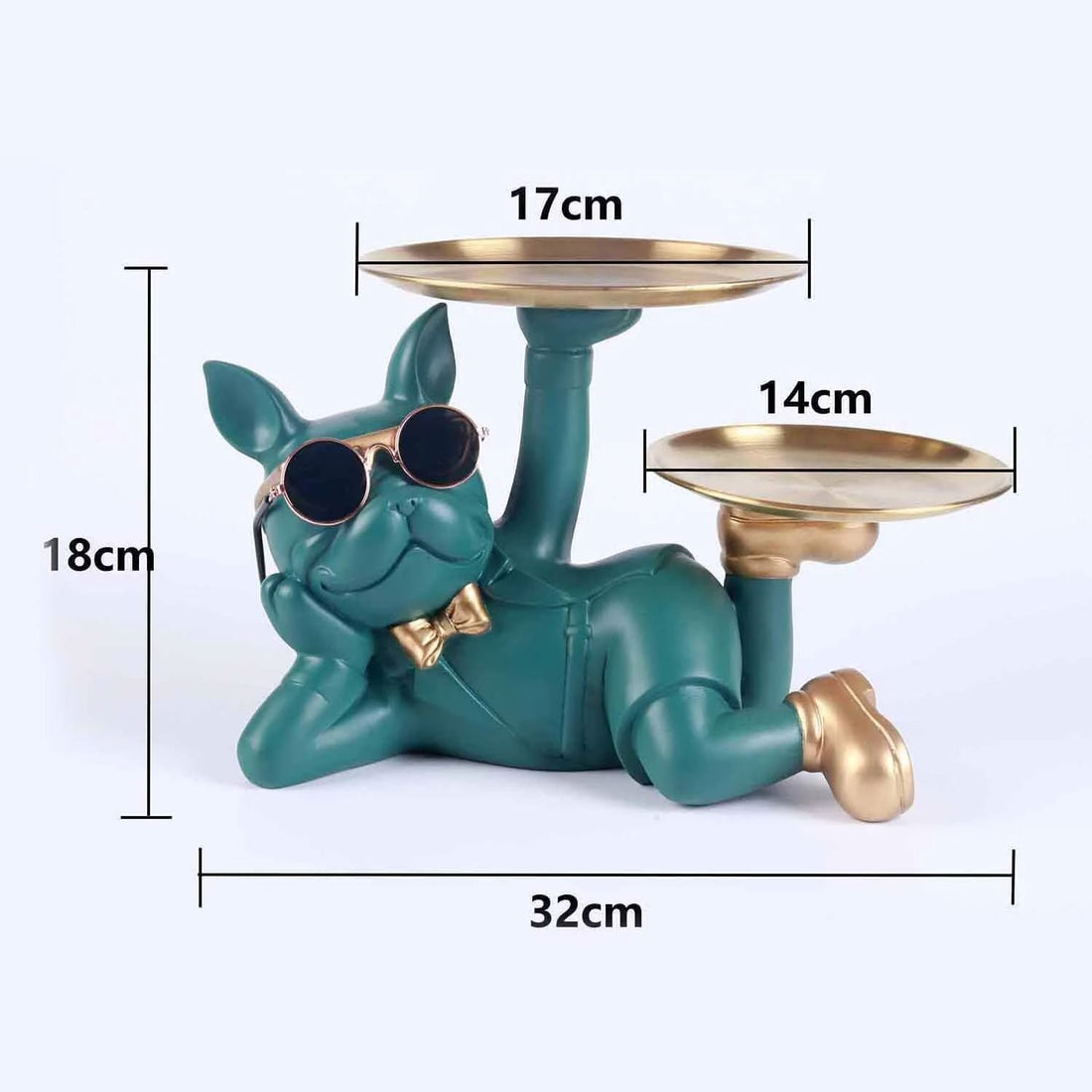Escultura Decor Nice Bulldog Francês Aparador Chave Controle Remoto Aparador - 0008 Conceito 