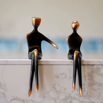 Escultura Decorativa Abstrata Contemporânea Couple Lover 2 em 1 ### Conceito 