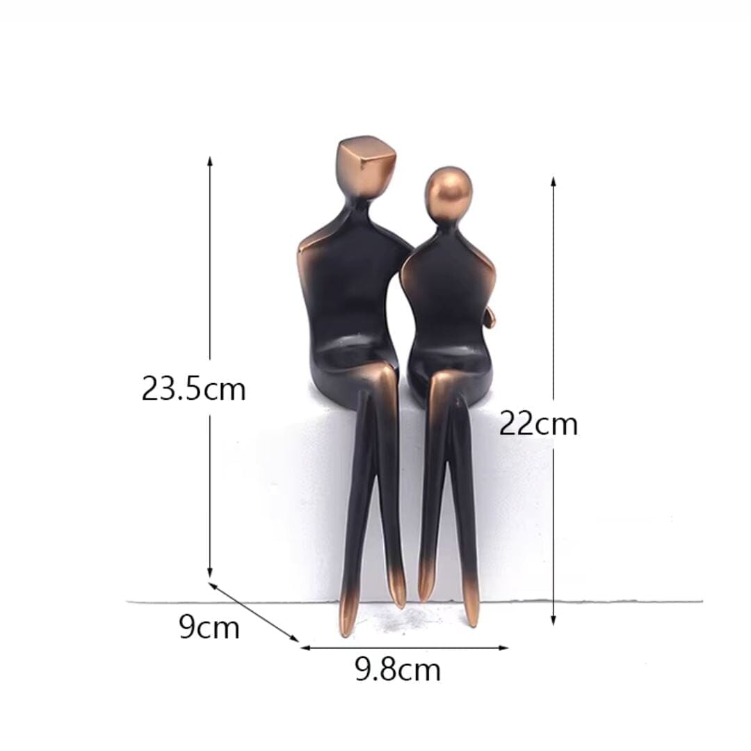 Escultura Decorativa Abstrata Contemporânea Couple Lover 2 em 1 ### Conceito 