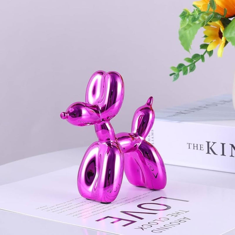 Escultura Doggy Balloon Mini 10x10cm para Sala, Escritório, Consultório Resina - 0014 Conceito 