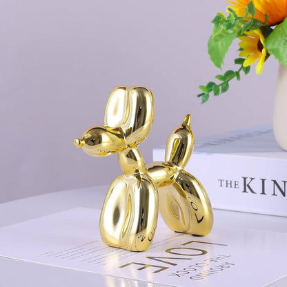 Escultura Doggy Balloon Mini 10x10cm para Sala, Escritório, Consultório Resina - 0014 Conceito 