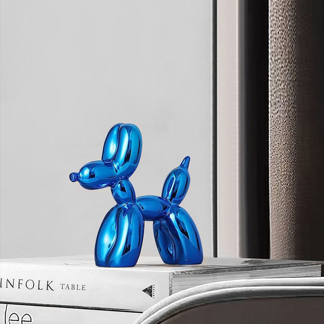 Escultura Doggy Balloon Mini 10x10cm para Sala, Escritório, Consultório Resina - 0014 Conceito 