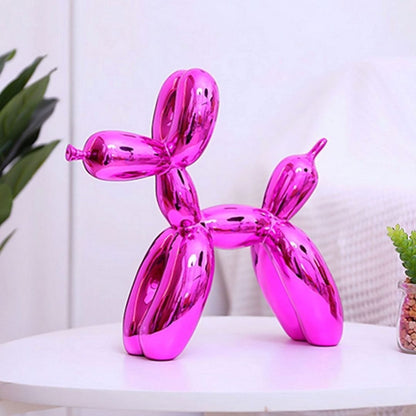 Escultura Doggy Balloon Mini 10x10cm para Sala, Escritório, Consultório Resina - 0014 Conceito 