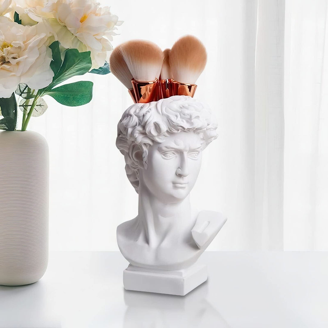 Escultura e Vaso Decorativo David Michelangelo Resina - 0049 Conceito 
