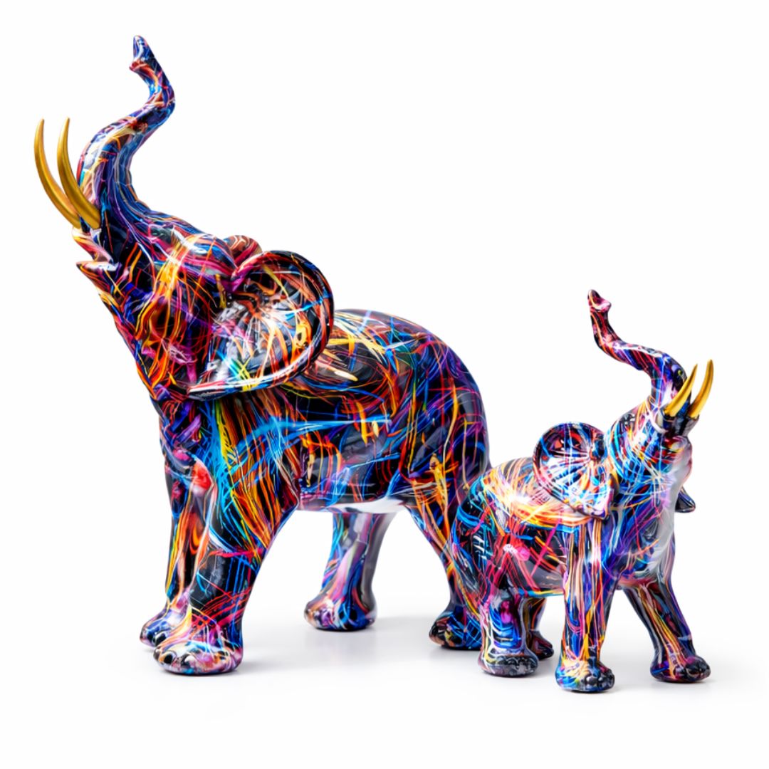 Escultura Elefante Grafite Street & Colors Grafite - 0012 Conceito 