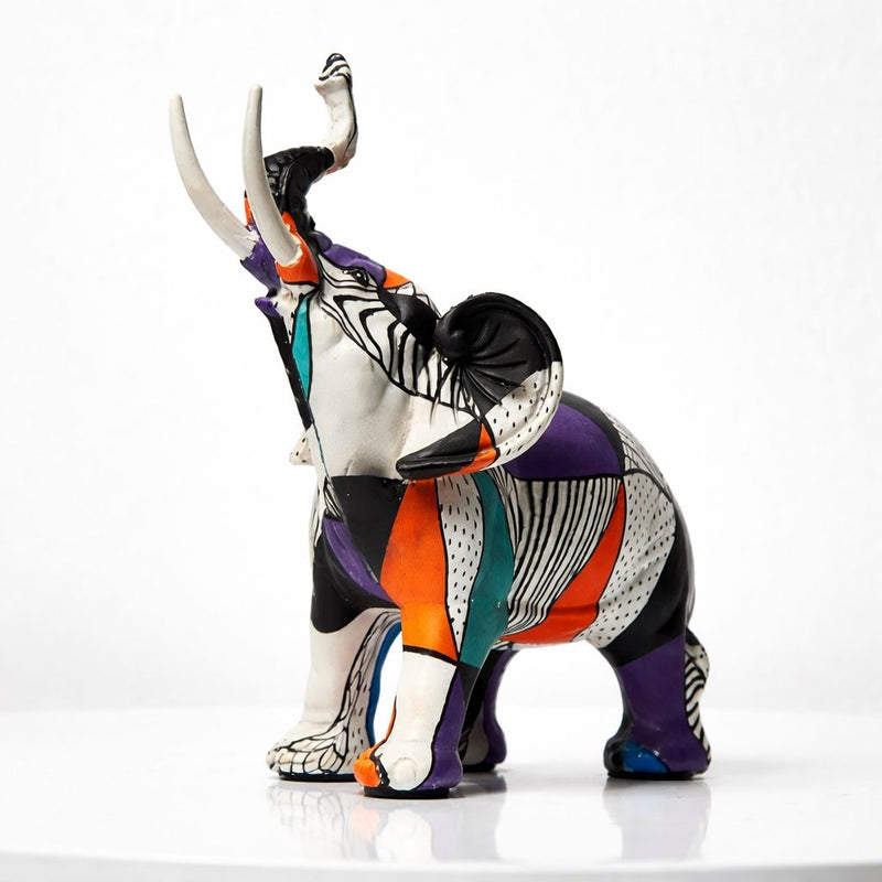 Escultura Elefante Pintura Mosaico Resina - 0020 Conceito Filhote 