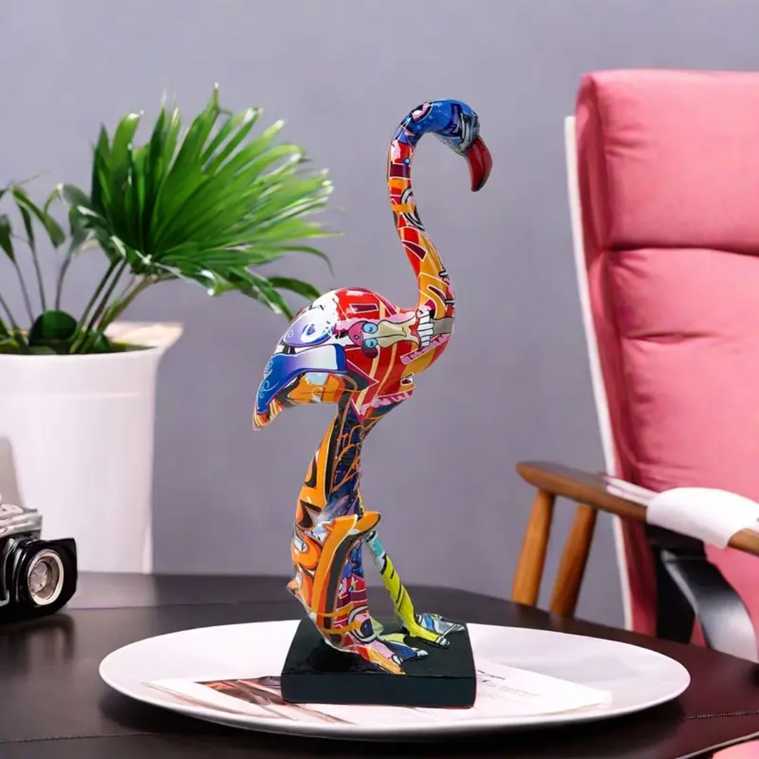 Escultura Flamingo Grafite Street & Colors Conceito 