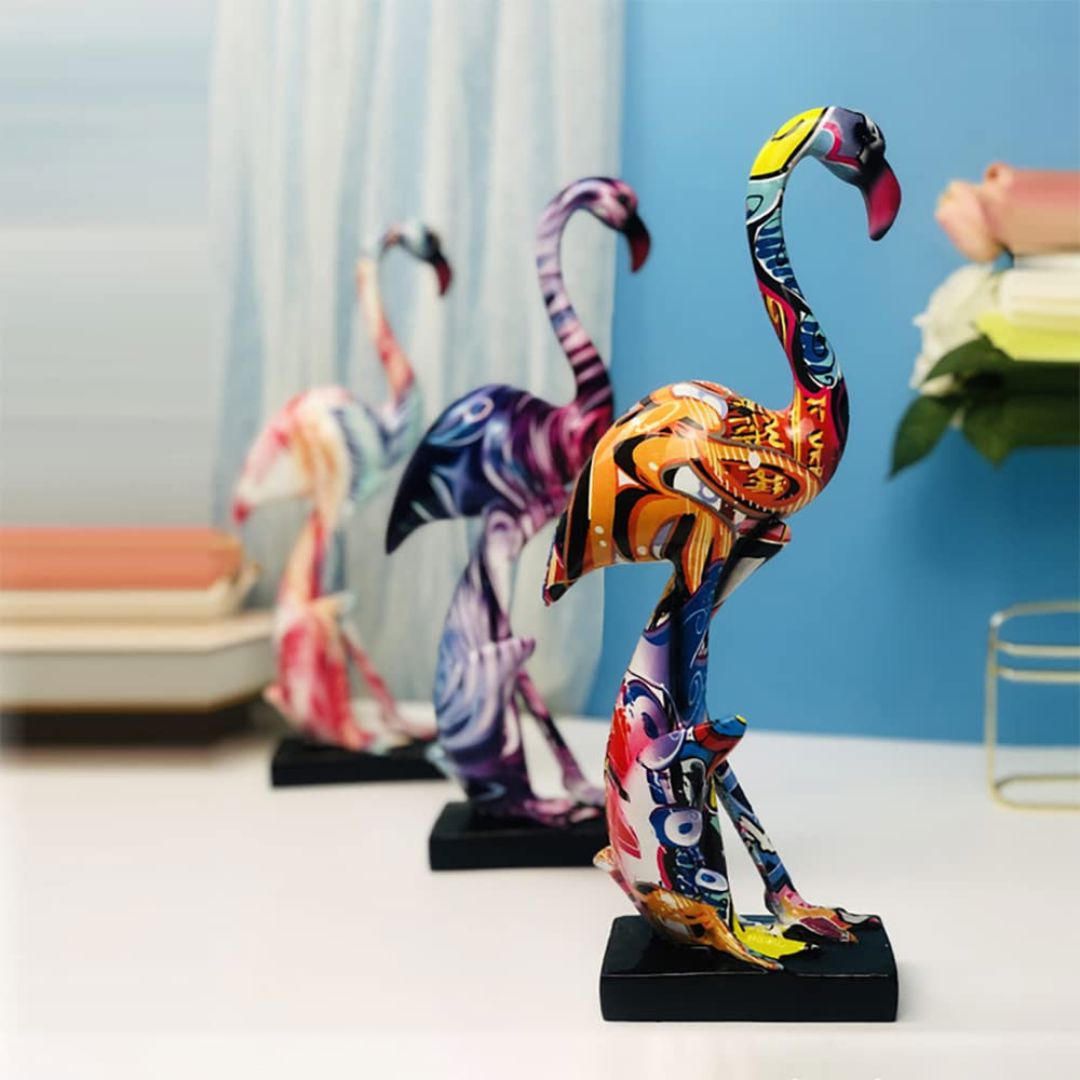 Escultura Flamingo Grafite Street & Colors Conceito 