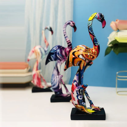 Escultura Flamingo Grafite Street & Colors Conceito 
