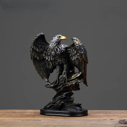 Escultura Nordica Águia 25x19cm resina Conceito 