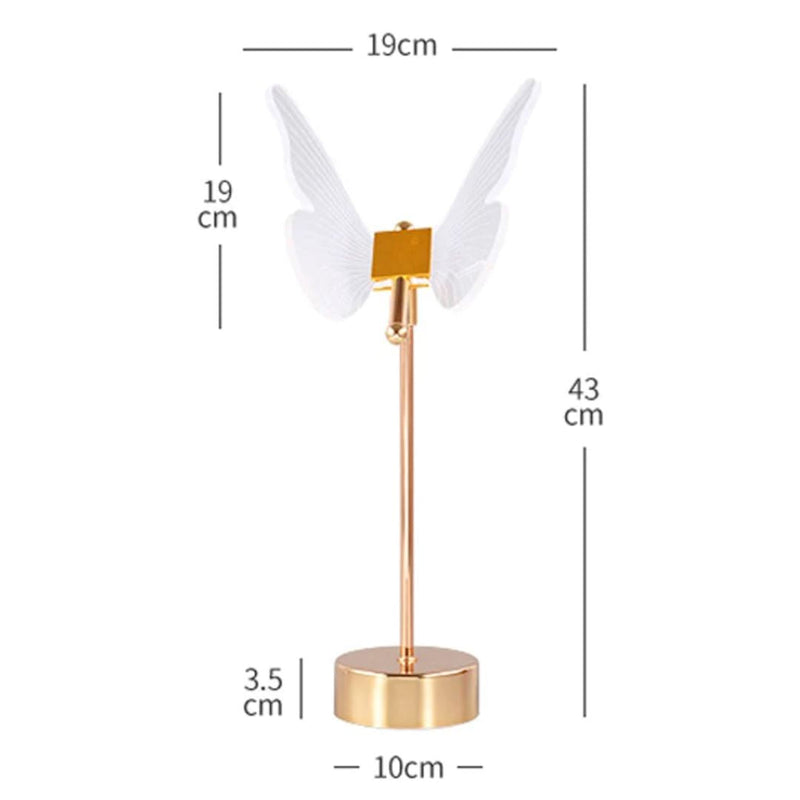 Luminária Abajur de Mesa - Butterfly 43cm Abajur - 0001 Conceito 