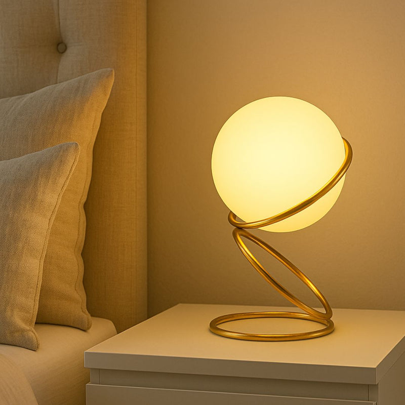 Luminária Abajur de Mesa Circular OrbyBoll 31cm Abajur - 0029 Conceito 