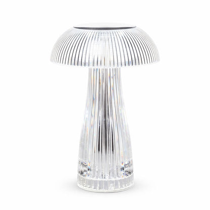 Luminária Abajur de Mesa Cogumelo em Cristal Sem Fio e Recarregável ### Conceito 