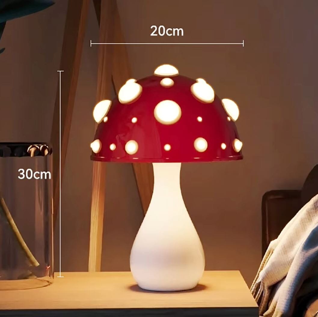 Luminária Abajur de Mesa Cogumelo Realista em LED Conceito 