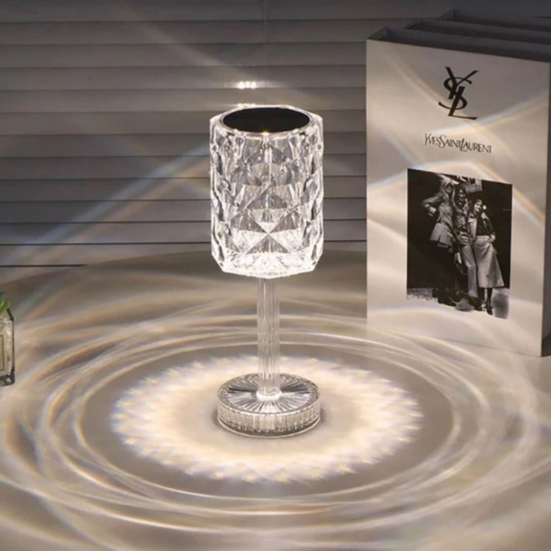 Luminária Abajur de Mesa Cristalina Touch em LED 36cm Abajur - 0047 YuDome 