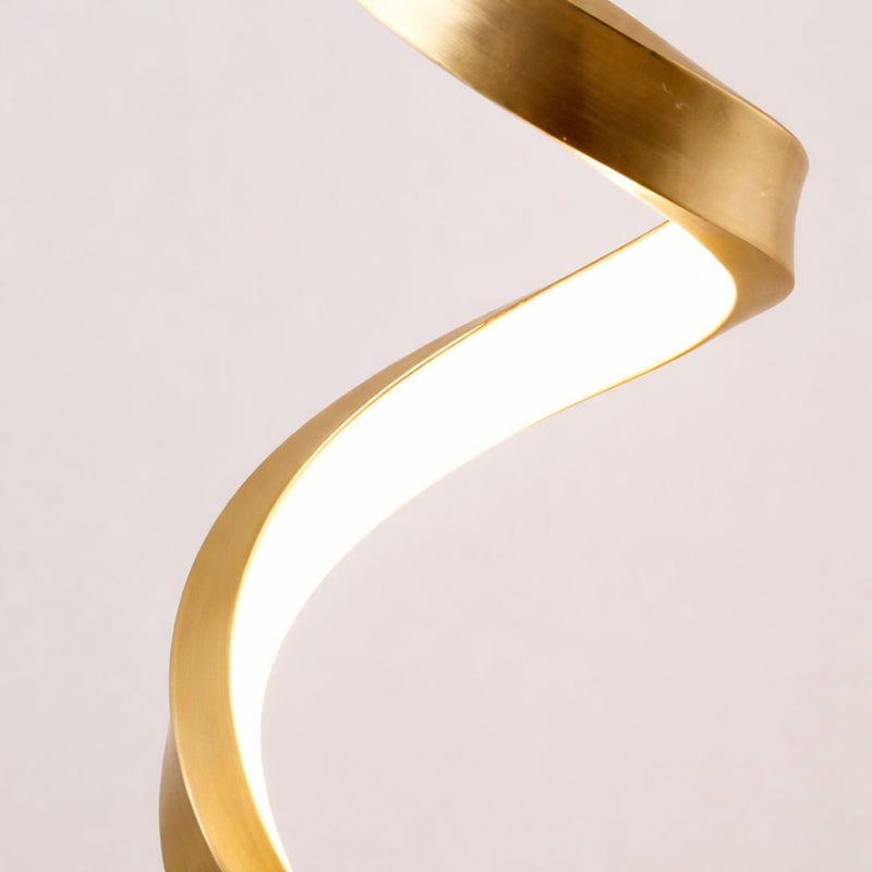 Luminária Abajur de Mesa Espiral Dourado Luna 45cm Abajur - 0025 Conceito 