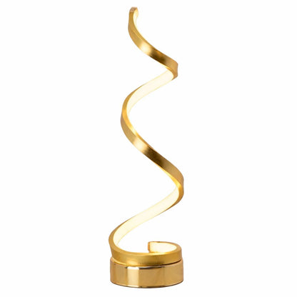 Luminária Abajur de Mesa Espiral Dourado Luna 45cm Abajur - 0025 Conceito 