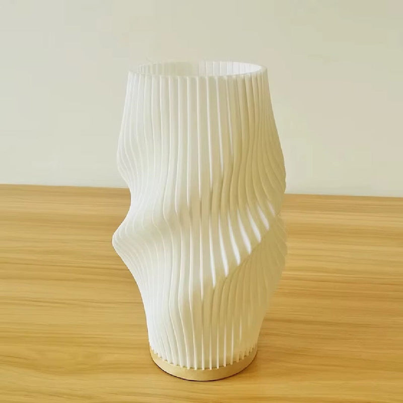 Luminária Abajur de Mesa Espiral Naturale – Design em Madeira e Led ### Conceito 