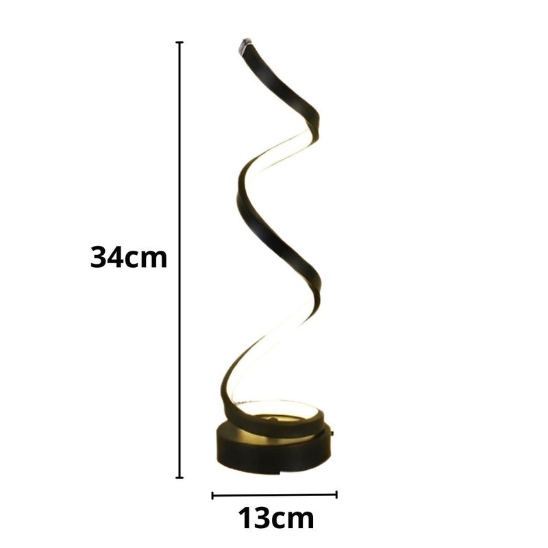 Luminária Abajur de Mesa Espiral Small Luna 34cm Abajur - 0038 Conceito 