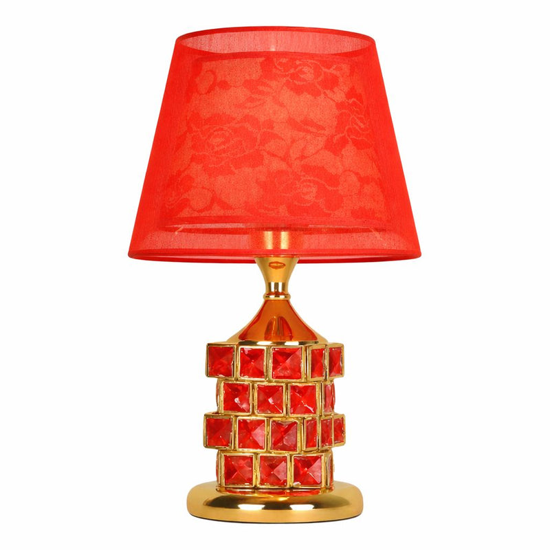 Luminária Abajur de Mesa Europeu Crystals Conceito Rubi 