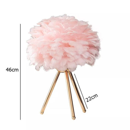 Luminária Abajur de Mesa Plumas Abajur - 0012 Conceito 