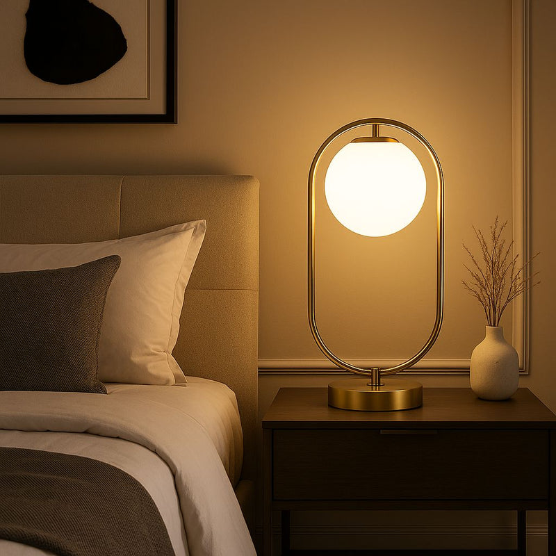 Luminária Abajur de Mesa Sphere Line Abajur - 0013 Conceito Quente 