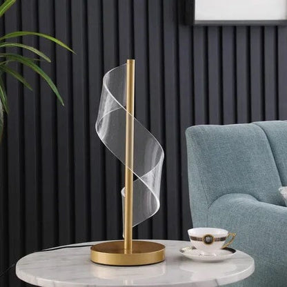 Luminária Abajur de Mesa Touch em Espiral Acrílico Abajur - 0014 Conceito 
