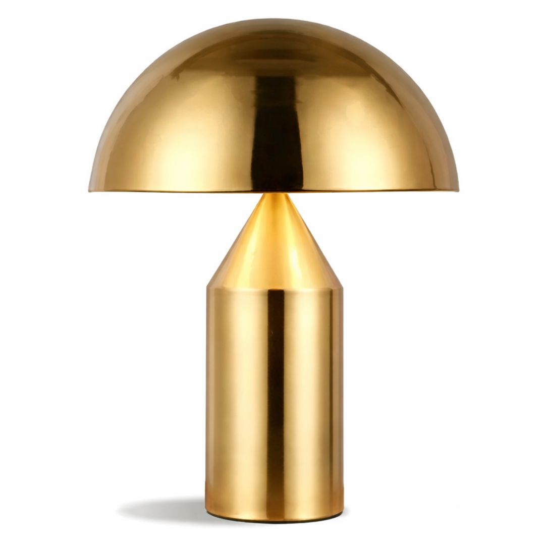 Luminária Abajur de Mesa Ultra Mush 25x38cm Abajur - 0035 Conceito Dourado 
