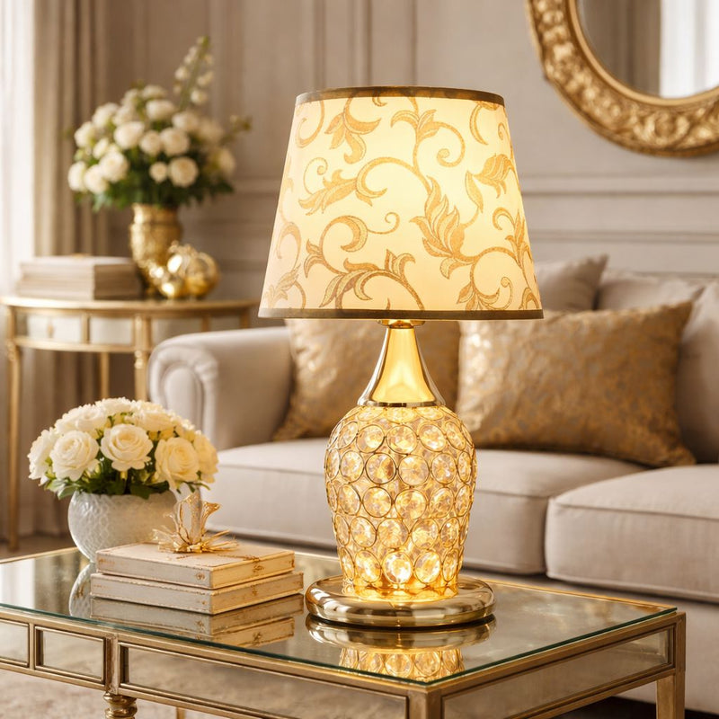 Luminária Abajur de Mesa Vintage Europeu Arabesco Abajur - 0057 Conceito 
