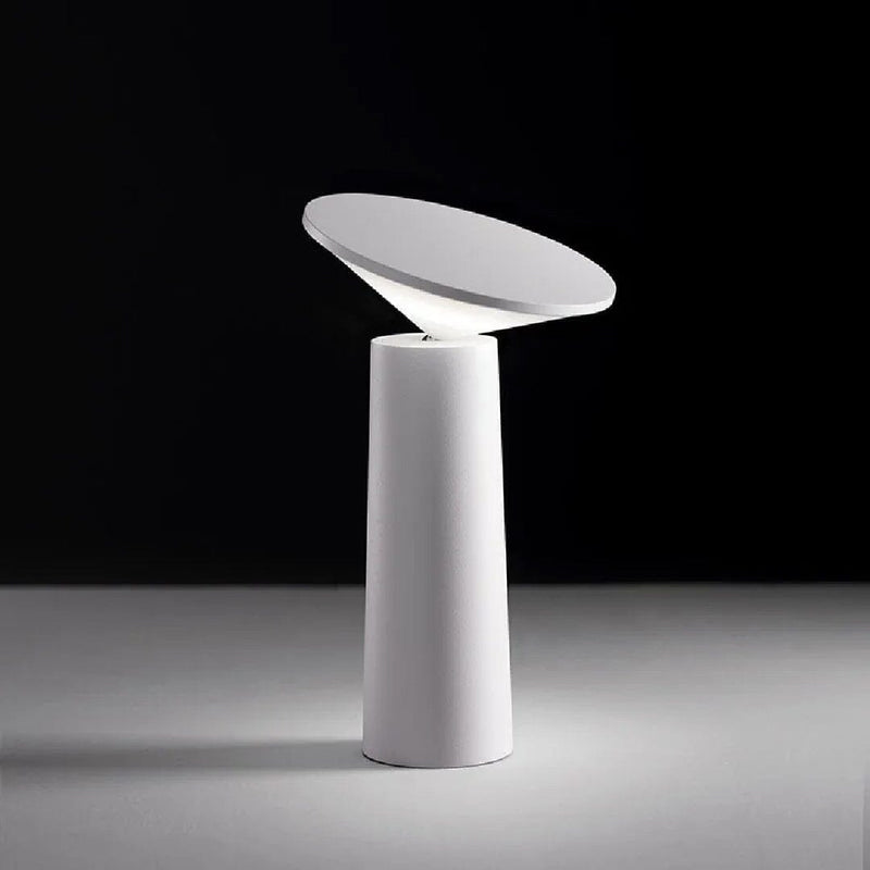 Luminária Abajur Pirâmide Sem Fio - Recarregável ABajur - 0019 Conceito Branco 