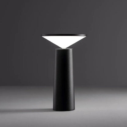 Luminária Abajur Pirâmide Sem Fio - Recarregável ABajur - 0019 Conceito Preto 