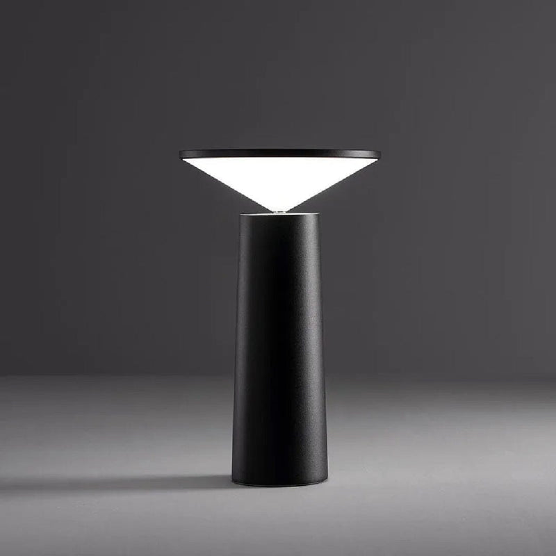 Luminária Abajur Pirâmide Sem Fio - Recarregável ABajur - 0019 Conceito Preto 