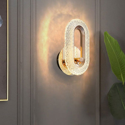 Luminária Arandela de Luxo Cristal Oval Arandela 0002 Conceito 