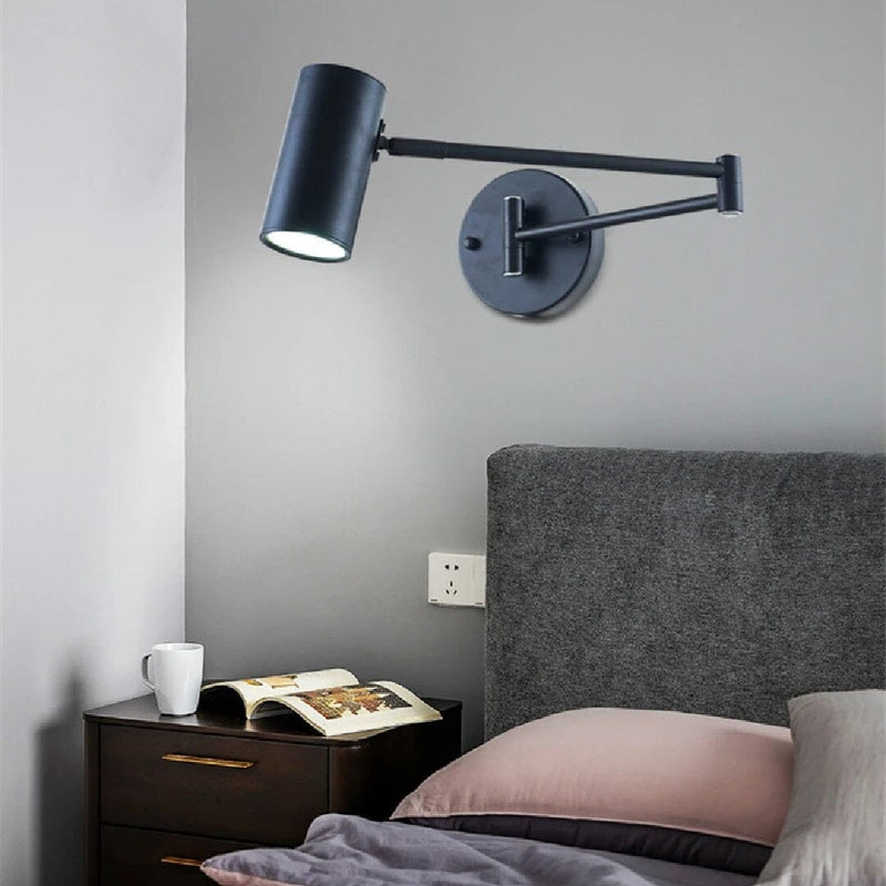 Luminária Arandela de Parede Ballance Articulada 360º em Led ### Conceito Quente Preto 