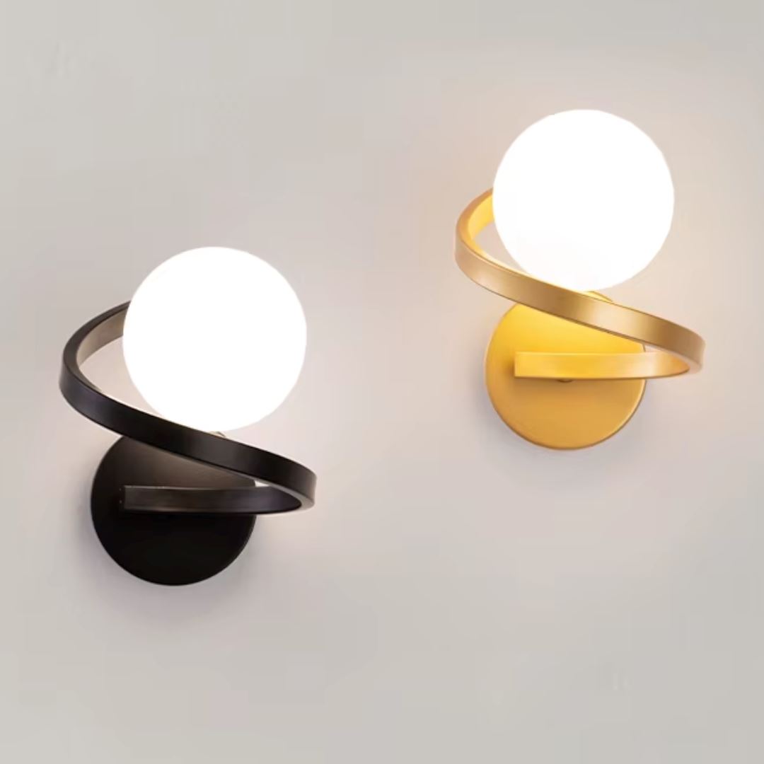 Luminária Arandela de Parede Esfera Orbit Spiral Conceito 