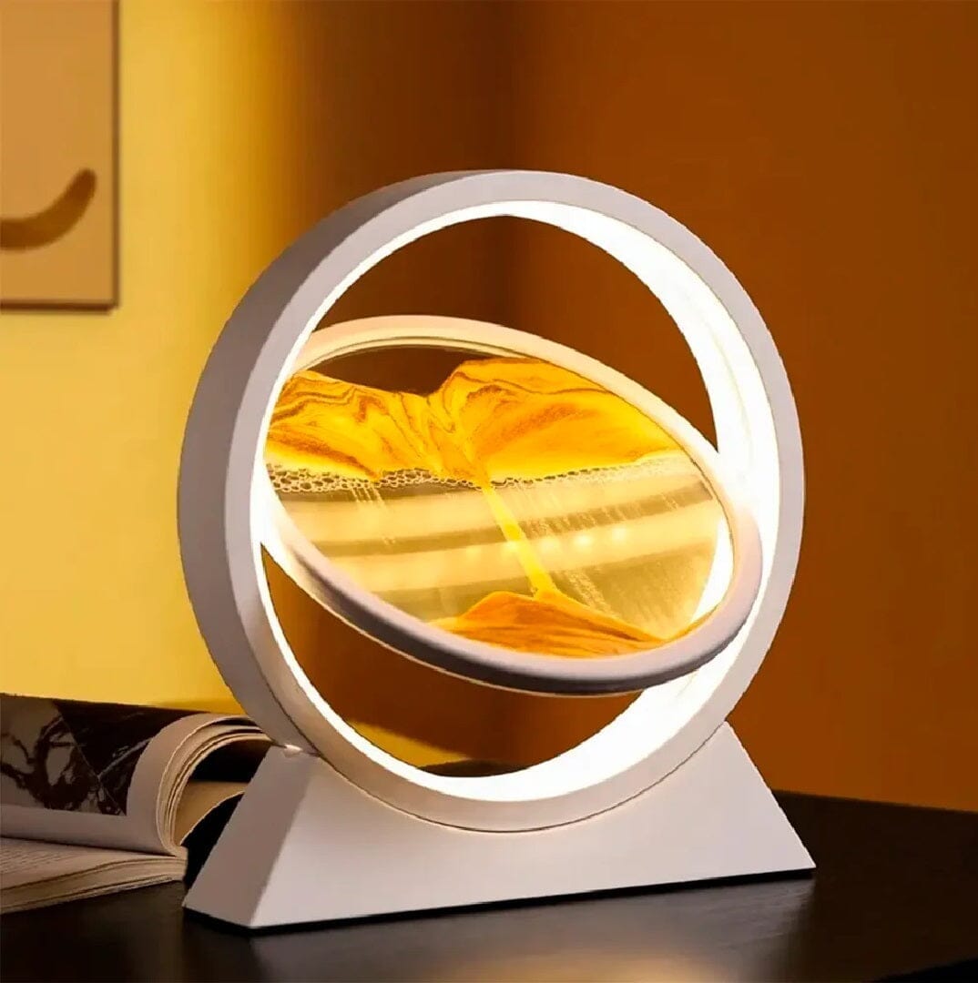 Luminária Criativa Ampulheta Quicksand em Led Abajur - 0015 YuDome 