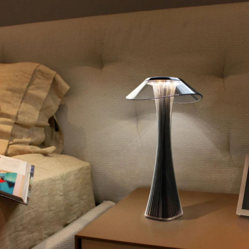 Luminária Móvel Touch de Mesa - Candeeiro e Abajur Desk Light Abajur - 0030 Conceito Preto 