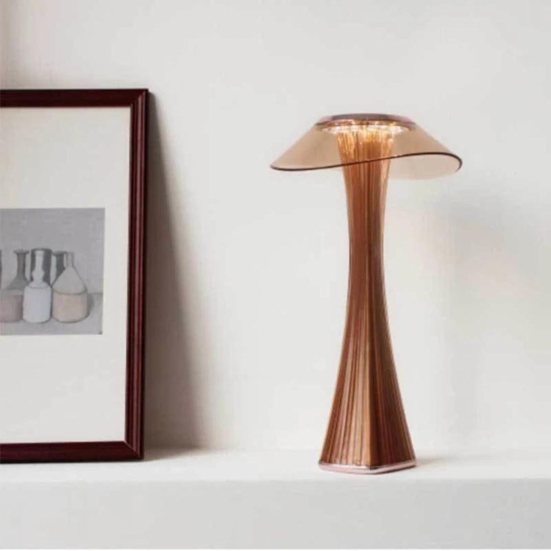 Luminária Móvel Touch de Mesa - Candeeiro e Abajur Desk Light Abajur - 0030 Conceito Rose Gold 