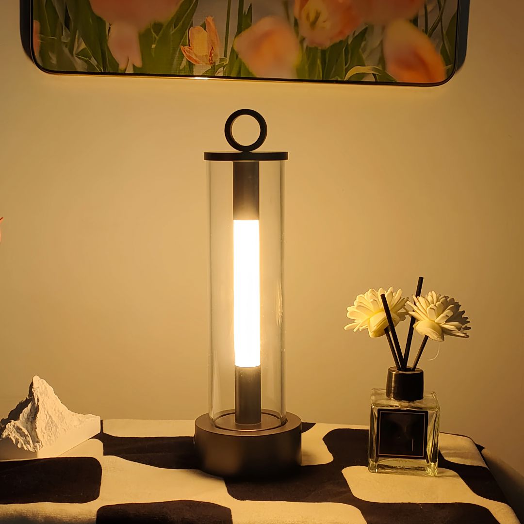 Luminária Móvel Touch de Mesa Elysium Light Conceito Preto 