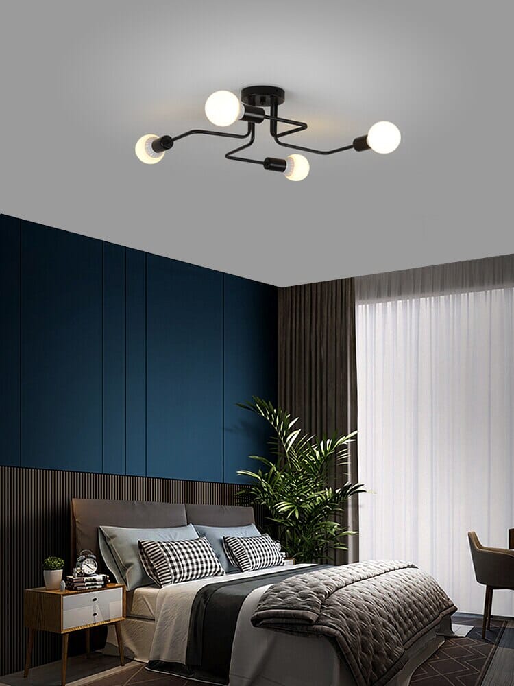 Lustre de Teto Spider (4, 6 e 8 Pontas) Conceito 4 Pontas 