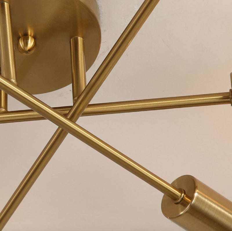 Lustre Luminária de Teto Sputnik Dourado (06 lâmpadas) luzes Conceito 