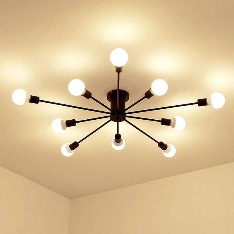 Lustre Luminária de Teto Sputnik Pólux (10 lâmpadas) Lustre - 0005 Conceito 