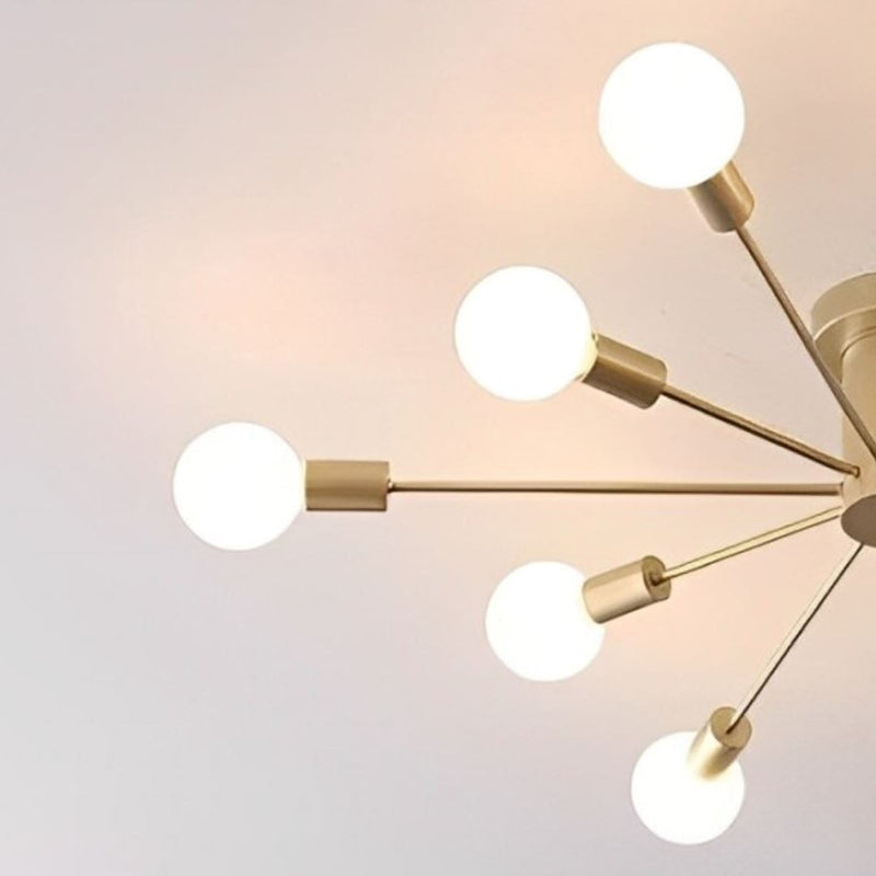 Lustre Luminária de Teto Sputnik Pólux (10 lâmpadas) Lustre - 0005 Conceito 