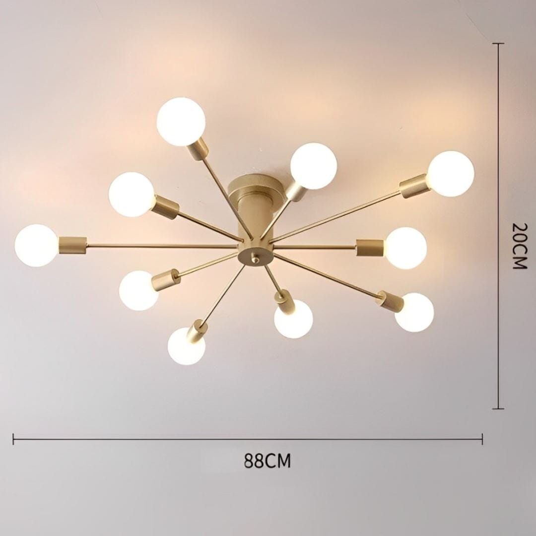 Lustre Luminária de Teto Sputnik Pólux (10 lâmpadas) Lustre - 0005 Conceito 