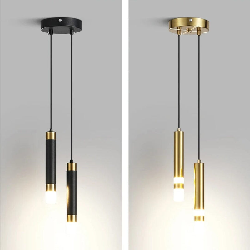 Lustre Pendente Cilindric Duplo em LED Pendente - 0004 YuDome 